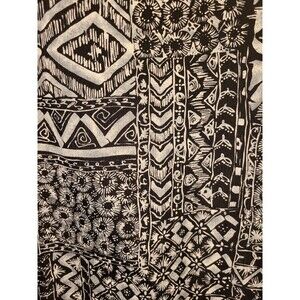 Vintage Womens Bluish Gray Blazer Jacket Med Floral Tapestry Aztec Western Daisy